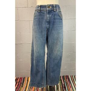 Vintage 70s Big Yank Med Wash Denim High Waist Jeans Workwear Honest Wear Med